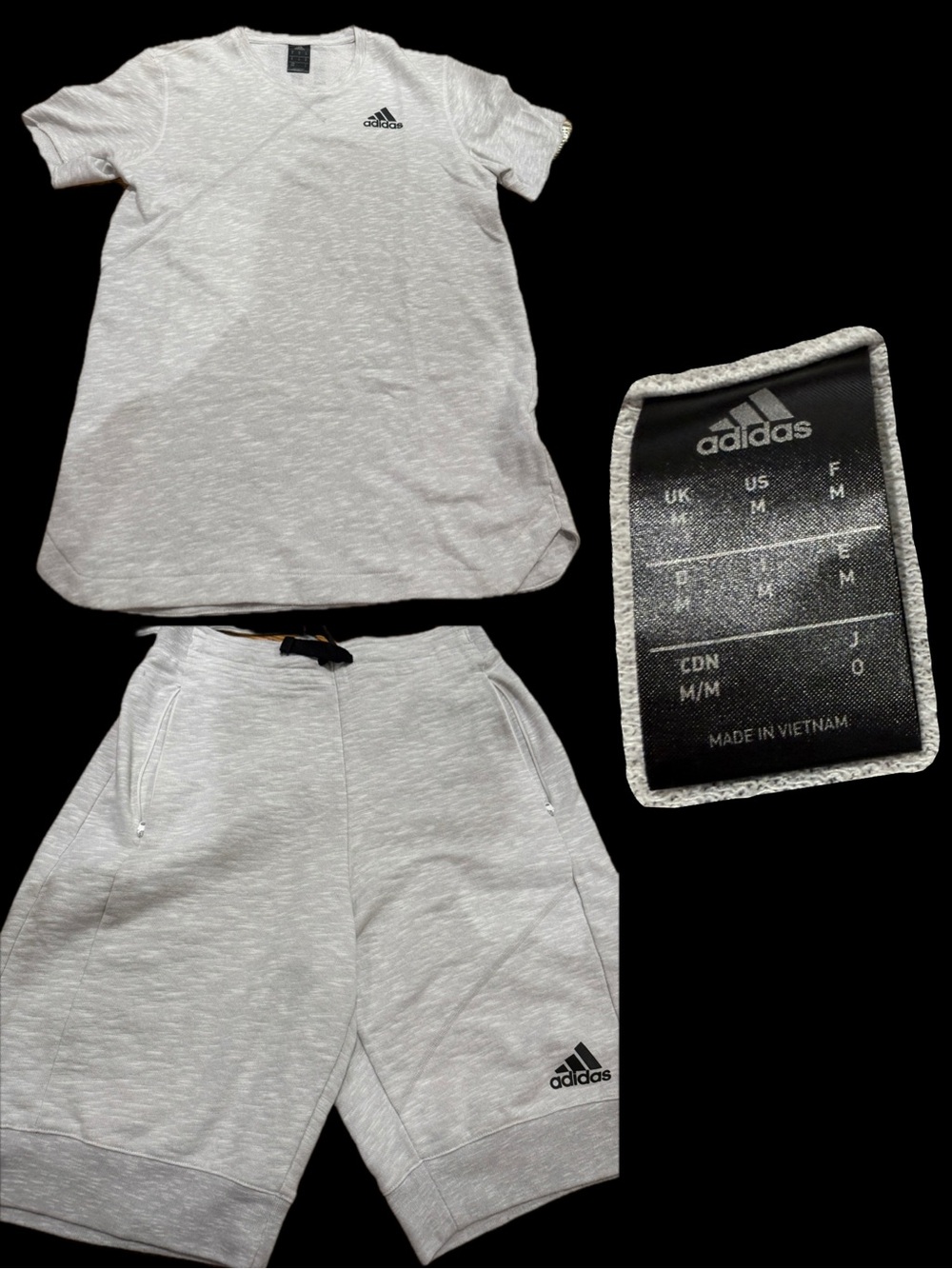 adidas Light Gray Kids Athletic Shorts with Drawcord